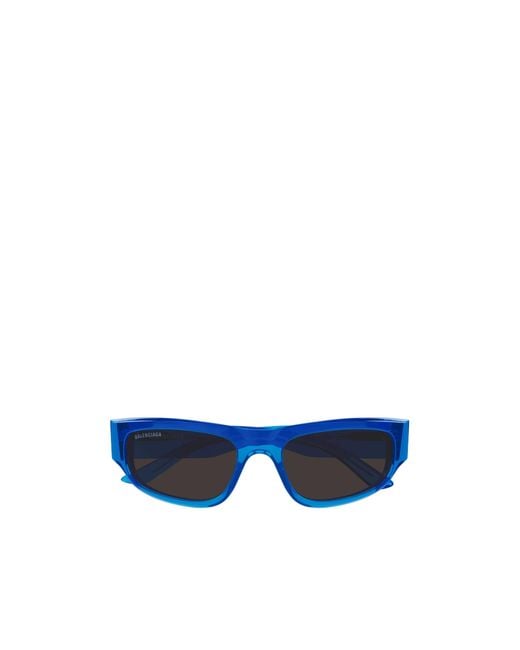 Balenciaga Blue Logo Cat Eye Sunglasses for men