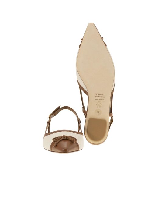 Stuart Weitzman Brown Kitty Slingback Shoes