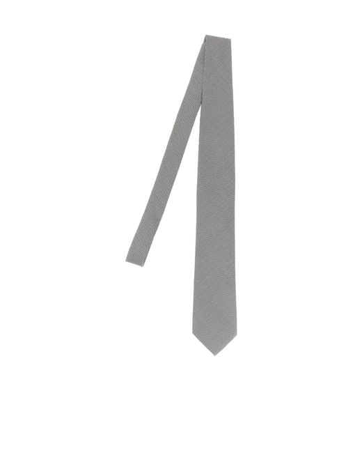 Tom Ford White Pointed Tip Satin Tie for men