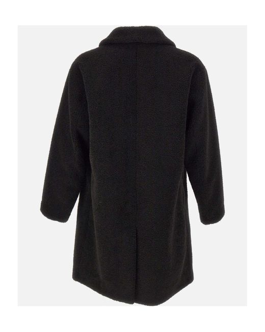 Herno Black Long-Sleeved Button-Up Coat for men
