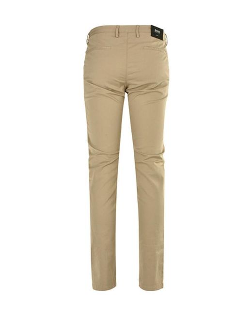 Boss Natural Belt-Loop Casual Pants for men