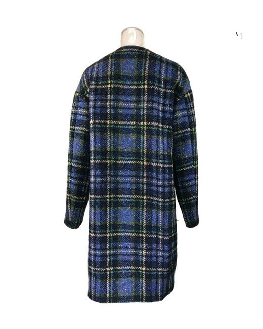 Moschino Blue Single-Breasted Coat