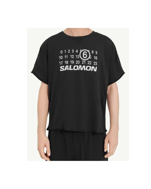 MM6 by Maison Margiela Black X Salomon Seamless T-Shirt for men