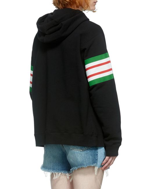 Gucci Green Interlocking G Print Hooded Sweatshirt for men