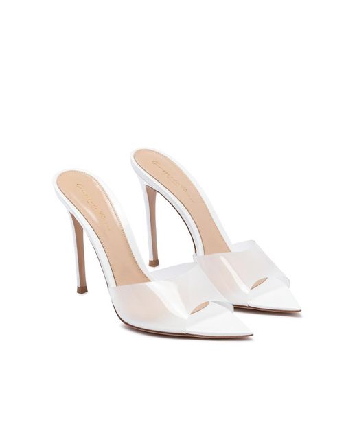 Gianvito Rossi White Transparent High-Heeled Sandals