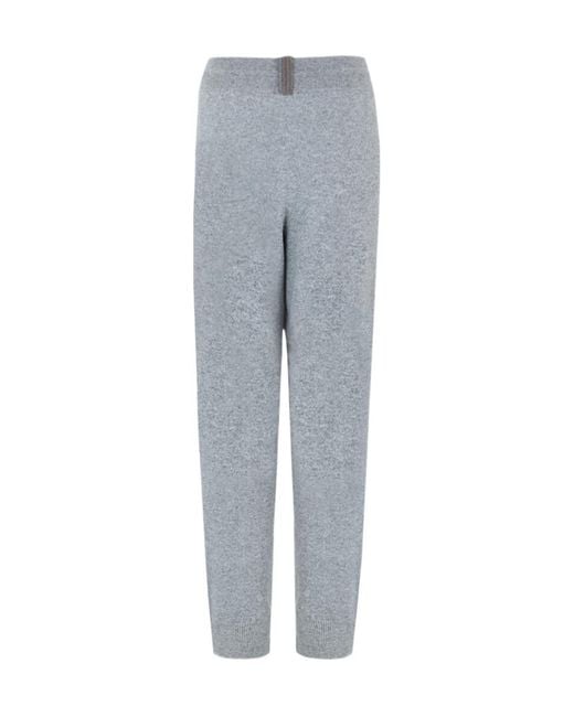 Fabiana Filippi Gray Drawstring Casual Pants