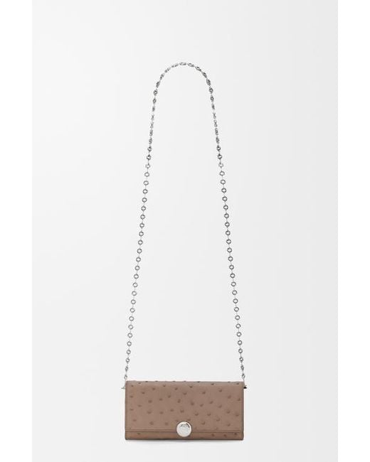 Loewe Brown Pebble Wallet On Chain