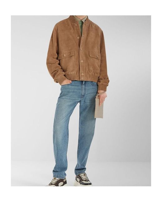 Fendi Brown Suede Blouson for men