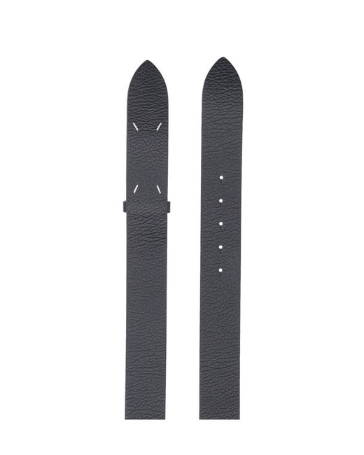 Maison Margiela White Four-Stitch Logo Detailed Belt