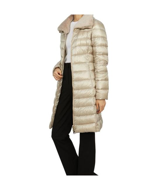 Herno Natural Faux-Fur Collar Coat