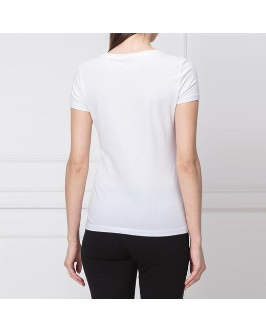 EA7 White Logo Printed T-Shirt