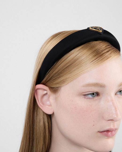 Prada Black Re-Nylon Padded Headband