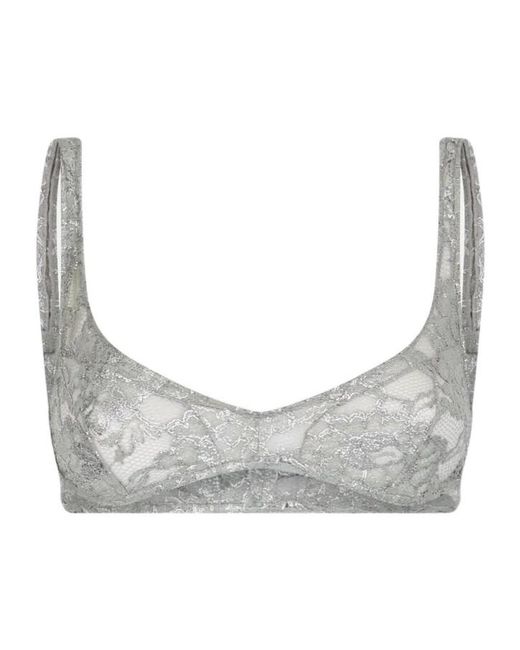 The Attico Gray The Lace Bra