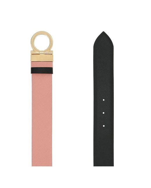 Ferragamo Pink Logo Belt