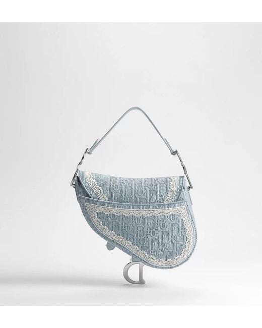Dior Blue Small Saddle Bag