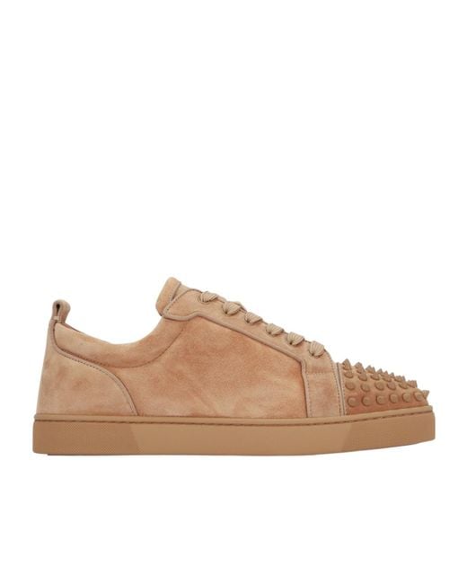 Christian Louboutin Brown Louis Junior Spikes Low-Top Sneakers for men
