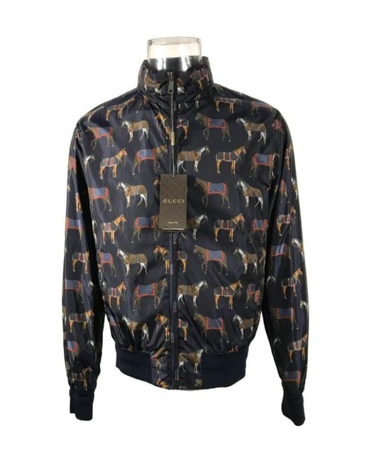 Gucci Blue Long-Sleeved Casual Jacket for men