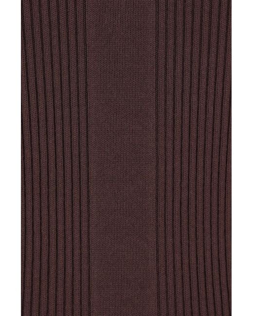 Rick Owens Purple Turtleneck Knitted Pullover
