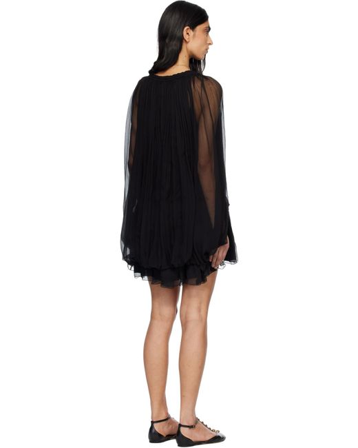 Chloé Black Long-Sleeved Mini Dress