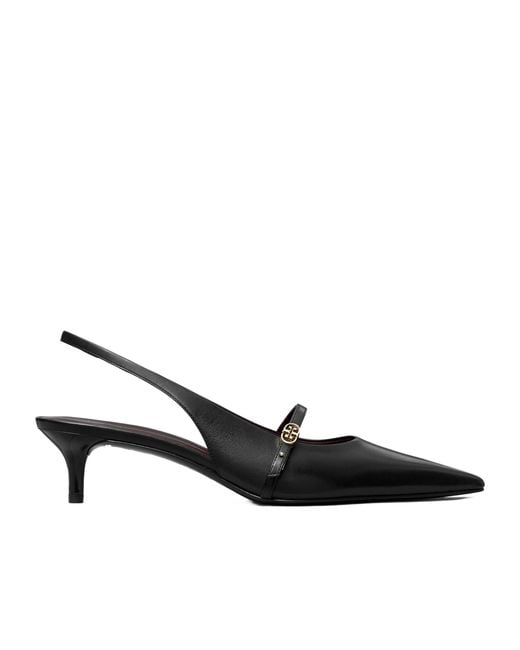 Tory Burch Multicolor Double T Buckle Mary Jane Slingback Pumps