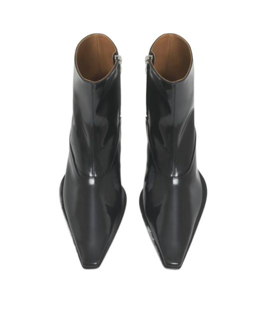 Marni Black Pointed Heeled Ankle Boots