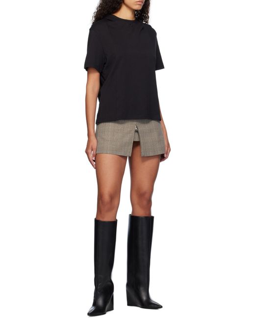 Courreges Black Courrèges Astro Pointed-Toe Buckle-Detailed Boots