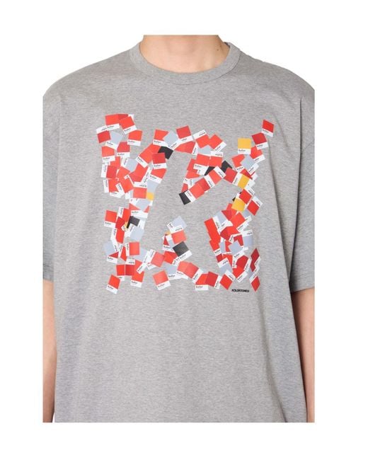 Kolor Gray Crew-Neck T-Shirt for men