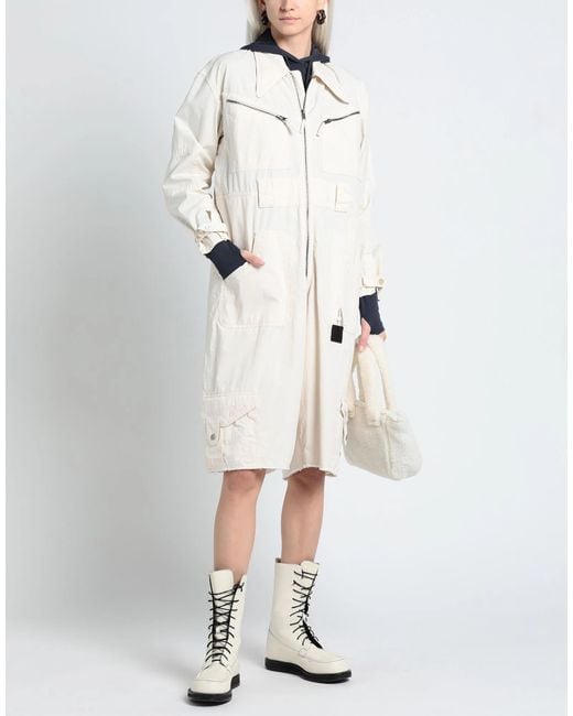 Maison Margiela White Solid Color Romper Shorts