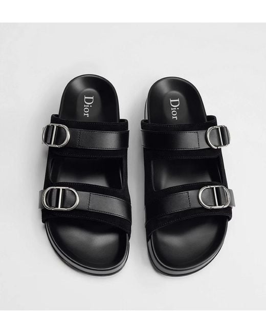 Dior Black Round-Toe Slippers for men