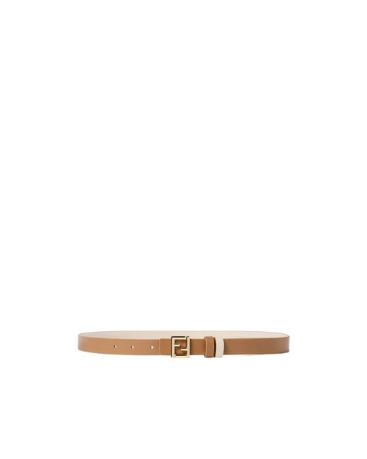 Fendi White Ff Belt