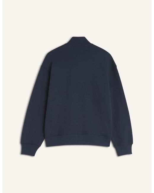 Maison Kitsuné Blue Maison Kitsuné Fox Head Zip Sweatshirt for men