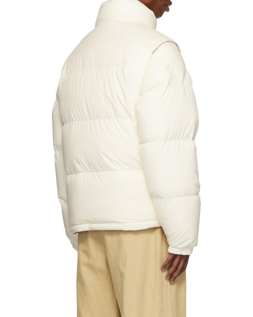 Moncler White Verone Reversible Short Down Jacket for men