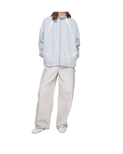 Acne Gray Logo-Embroidered Jacket for men