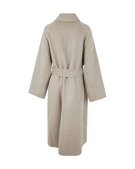 AMI White Single Breated Midi Coat