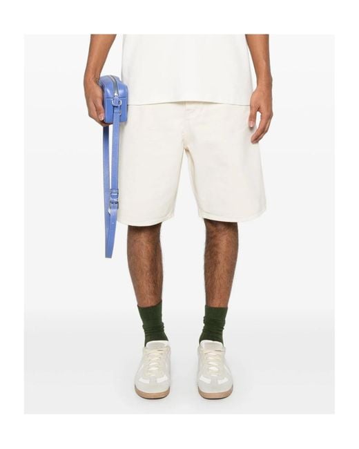 Drole de Monsieur White Baggy Shorts for men
