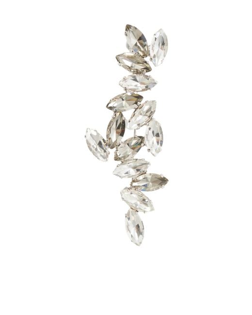 Erdem White Tone Crystal Brooch