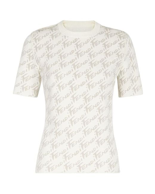 Fendi White Viscose Jumper