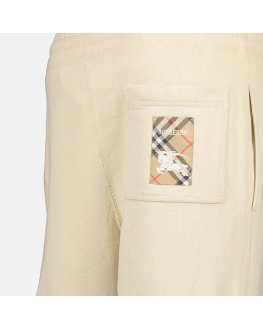 Burberry Natural Check Pattern Elastic Waist Jogging Pants for men
