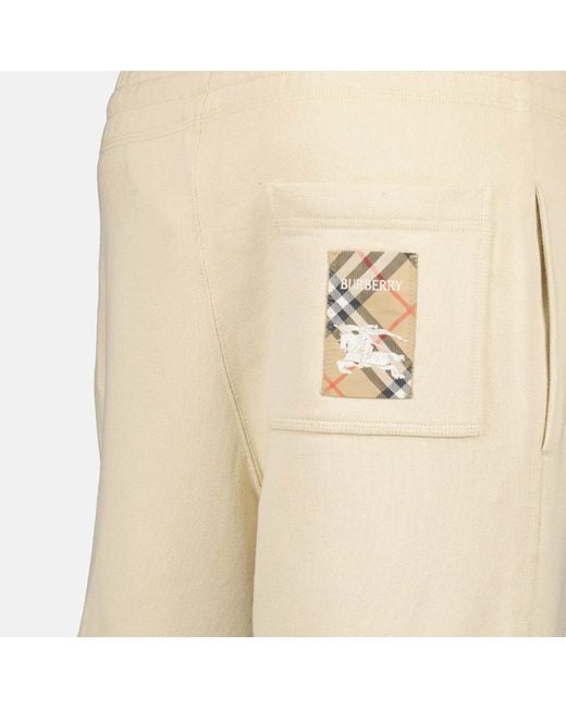 Burberry Natural Check Pattern Elastic Waist Jogging Pants for men