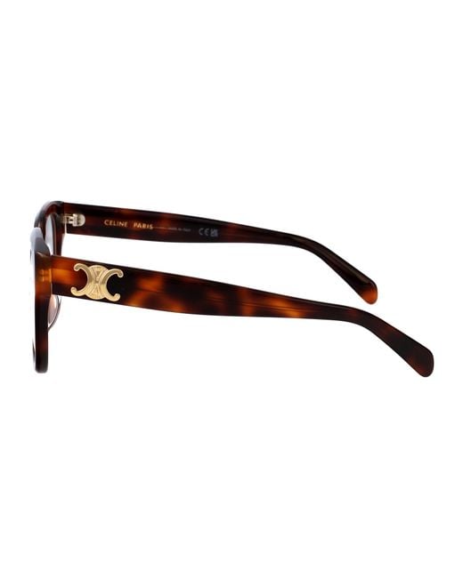 Céline White Full-Rimmed Plano Lenses