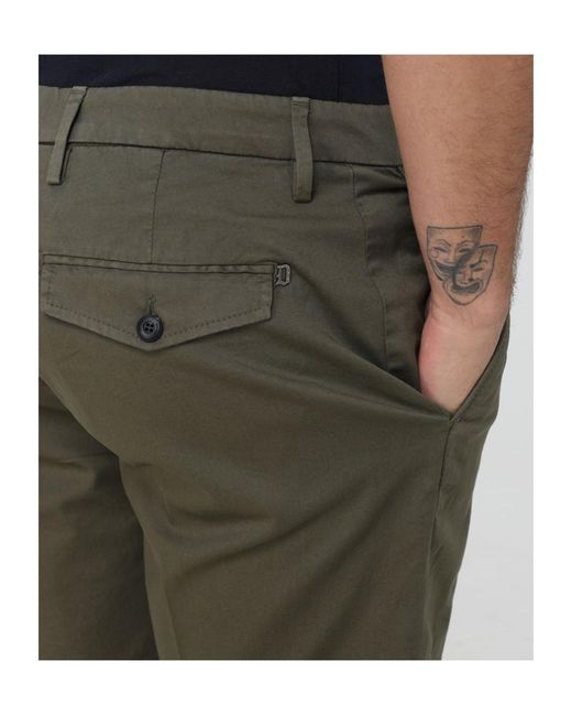 Dondup Green Button-Fastening Shorts for men