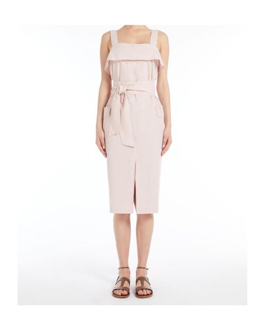 Weekend by Maxmara Pink Arte12324 Belted Sleeveless Dress