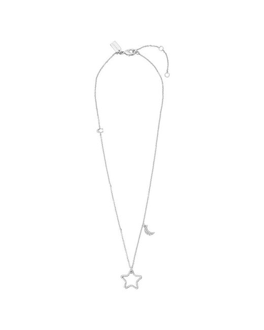 COACH White Star Earrings And Necklace Set