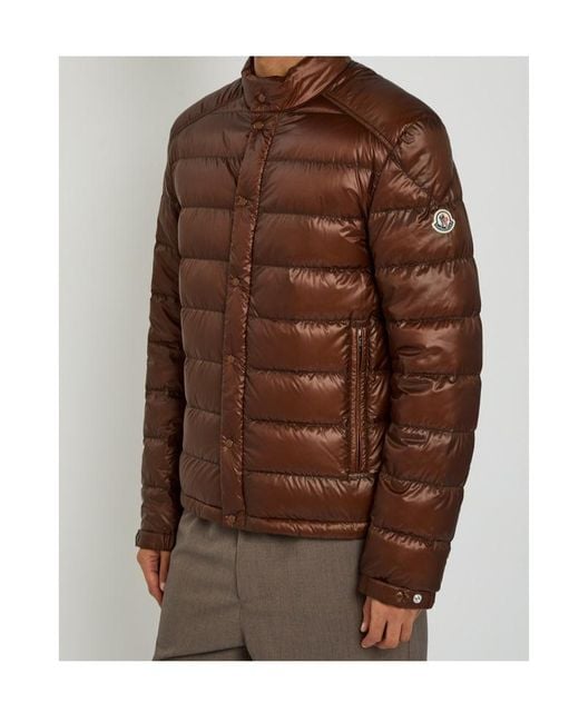 Moncler Brown Selves Quilted Shell Jacket for men