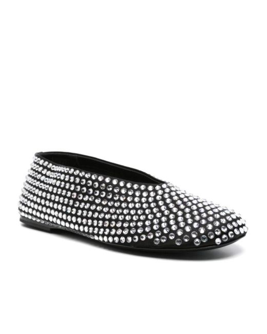 Khaite Black Round-Head Flat Shoes