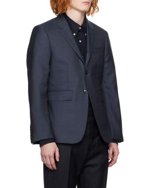 Thom Browne Blue Single-Breasted Long Sleeved Blazer for men