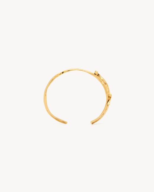 Saint Laurent Metallic Cassandre Double Cuff