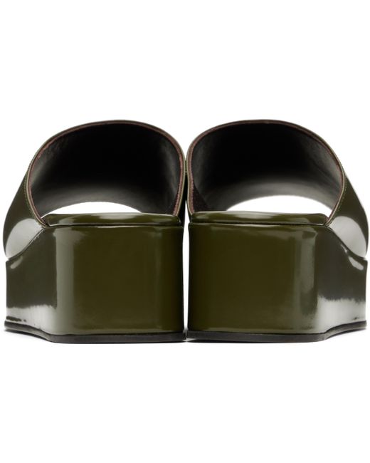 The Row Green Round Toe Slippers