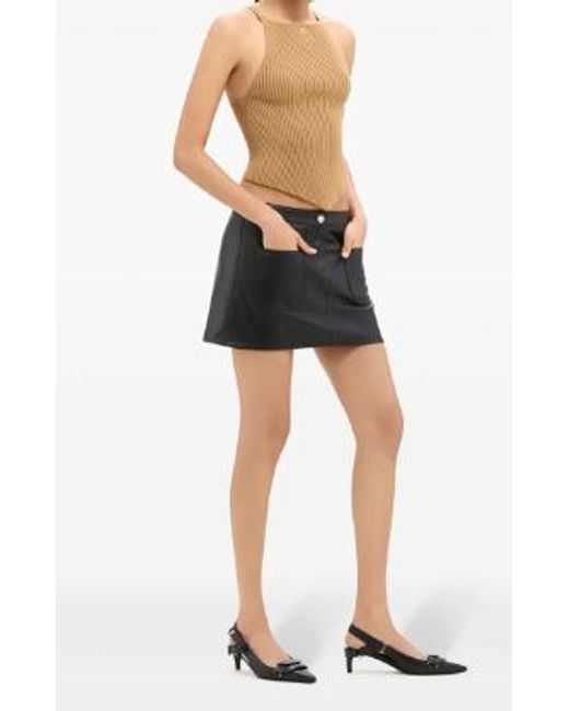 Courreges Black Logo Skirt
