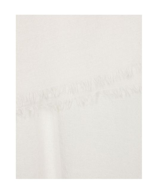 Destin White Rectangular Scarf for men